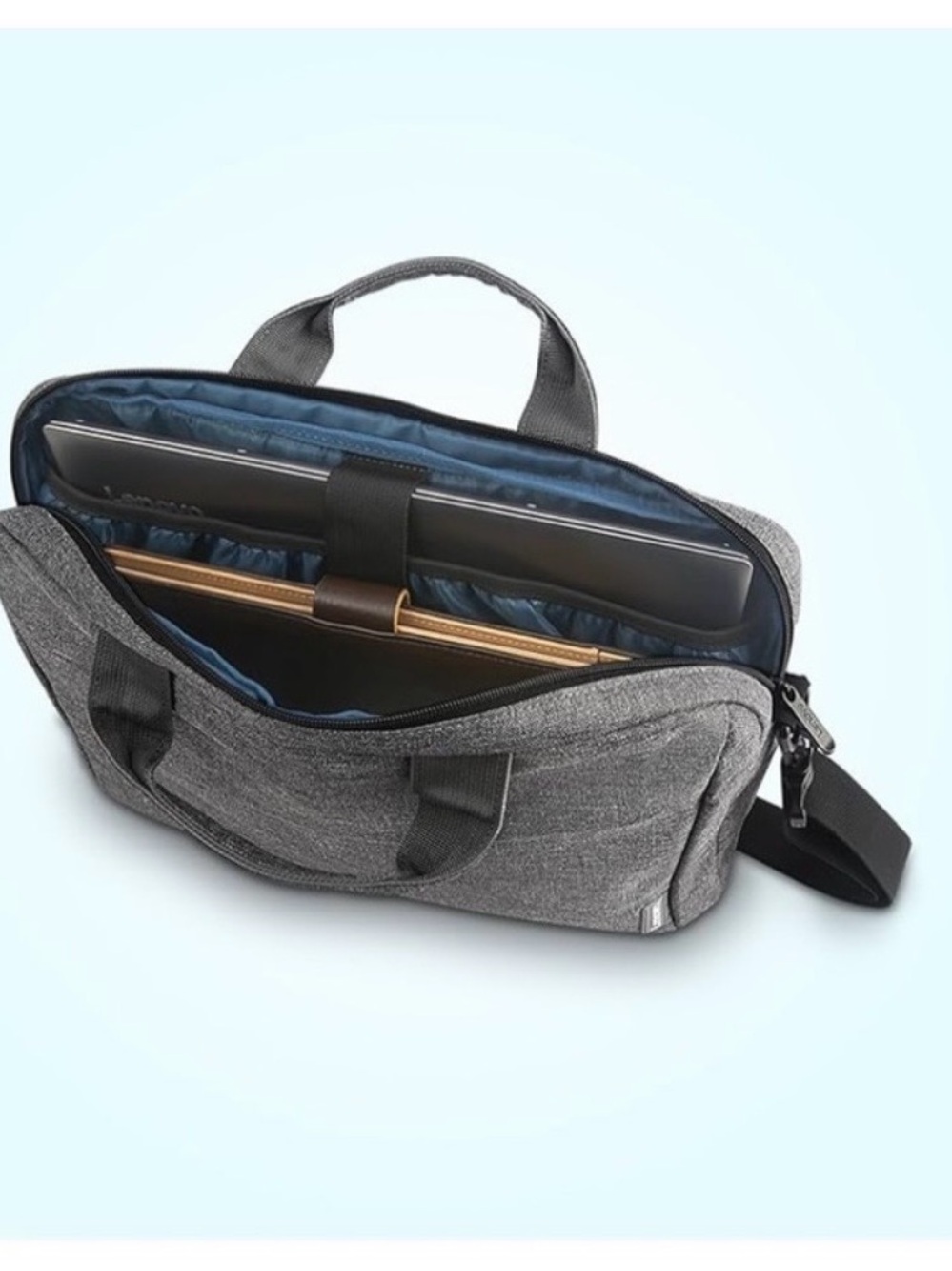 Lenovo Dark Gray Laptop Messenger Bag with Shoulder Strap